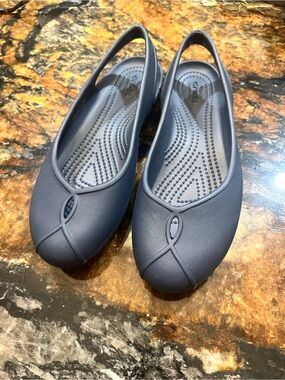 CROCS Women's Navy Slip-On Ballet Flat Slingback